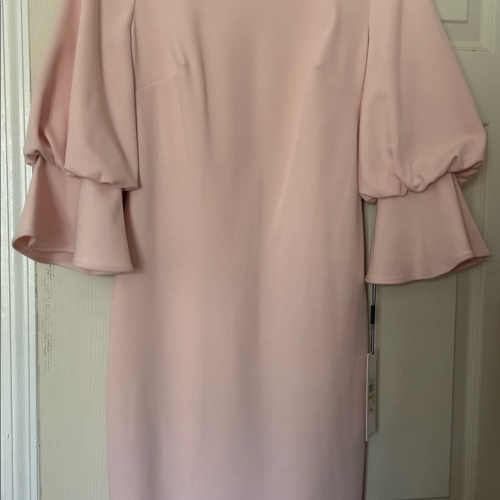 Puff Sleeve Sheath Dress